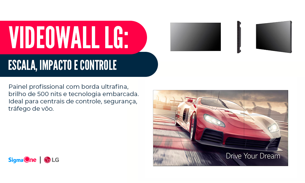 VIDEOWALL PROFISSIONAL LG: IMPACTO COM CONTEÚDO IMERSIVO E CONTROLE TOTAL