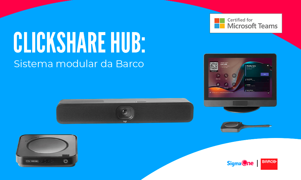 ClickShare Hub: sistema modular para salas Microsoft Teams Rooms mais flexíveis